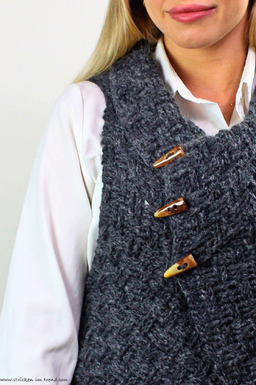 Crochet Pattern for Vest | Peek-a-Boo Button Wrap #3 | Merino Super Kid #6