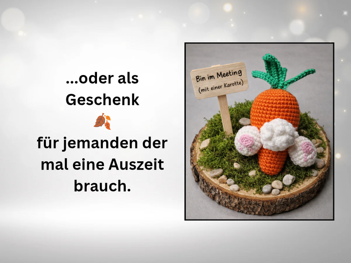 Häkelanleitung Puffel-Po/ Hase in der Möhre (Waldwesen-Serie)