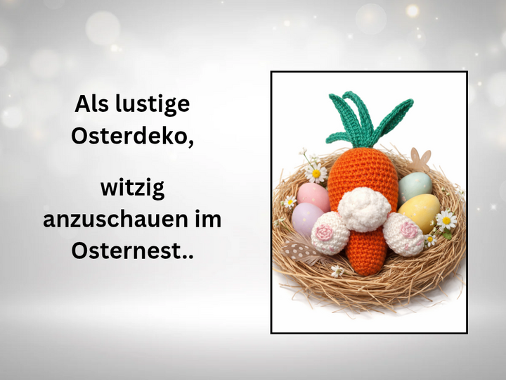 Häkelanleitung Puffel-Po/ Hase in der Möhre (Waldwesen-Serie)
