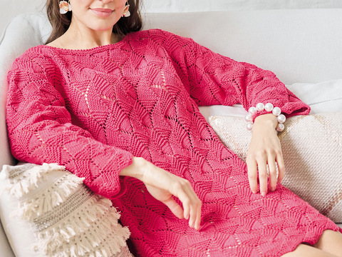 Kleid mit Ajourmuster