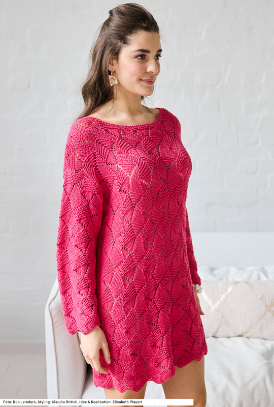 Kleid mit Ajourmuster - Bild 4