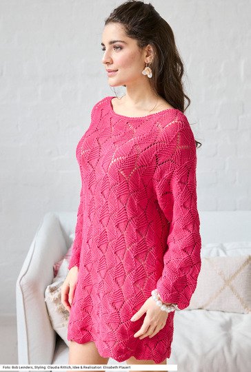 Kleid mit Ajourmuster