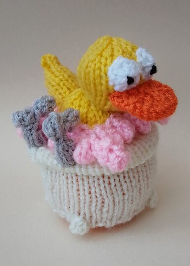 TeaCosyFolk's Rubber Duck Bathtime Chocolate Orange Cosy Knitting Pattern