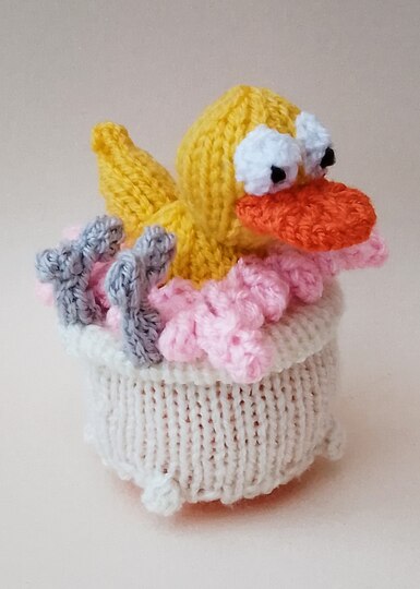 TeaCosyFolk's Rubber Duck Bathtime Chocolate Orange Cosy Knitting Pattern