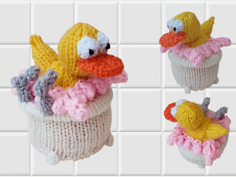 TeaCosyFolk's Rubber Duck Bathtime Chocolate Orange Cosy Knitting Pattern