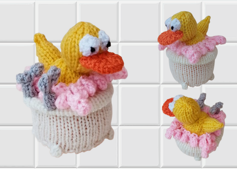 TeaCosyFolk's Rubber Duck Bathtime Chocolate Orange Cosy Knitting Pattern