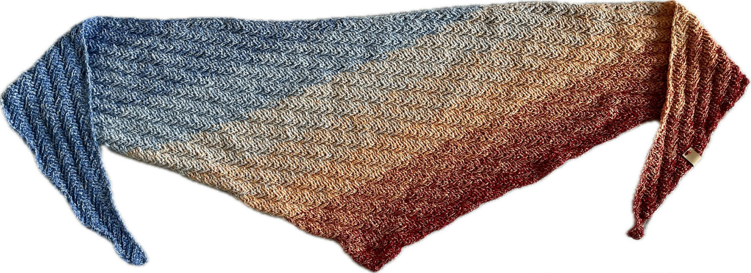 Häkelanleitung asynchrones Dreieckstuch "Saskiora"