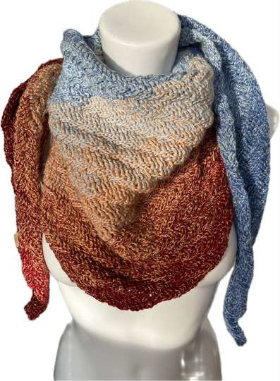 Häkelanleitung asynchrones Dreieckstuch "Saskiora"