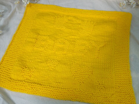 Knitting Pattern for a Newborn Baby Blanket