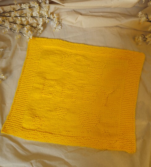 Knitting Pattern for a Newborn Baby Blanket