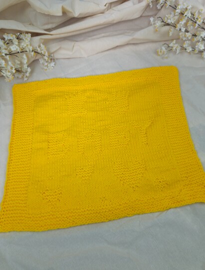 Strickanleitung Baby Decke "Zur Geburt"