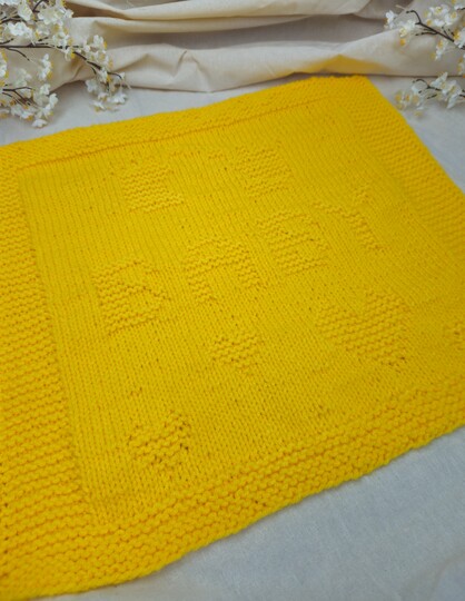 Strickanleitung Baby Decke "Zur Geburt"