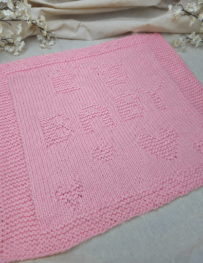 Strickanleitung Baby Decke "Zur Geburt"