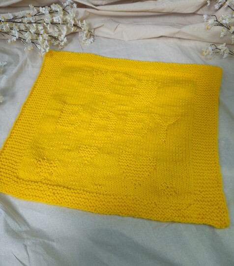 Strickanleitung Baby Decke "Zur Geburt"