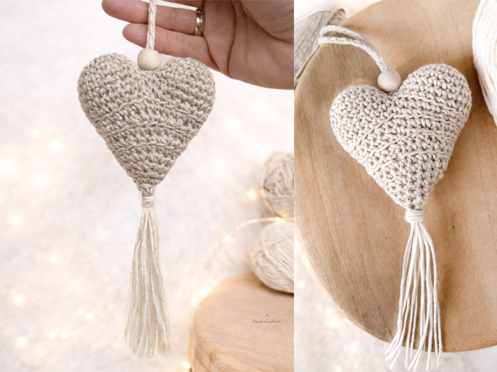 Häkelanleitung Boho Herz – moderne Boho Deko selbst häkeln