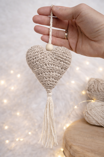 Häkelanleitung Boho Herz – moderne Boho Deko selbst häkeln