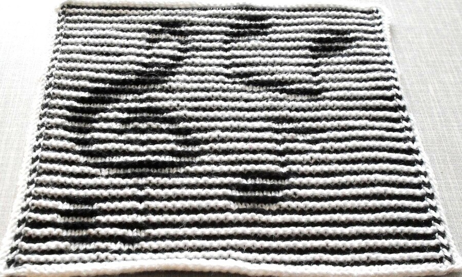 Musik - Noten in Schattenstricktechnik