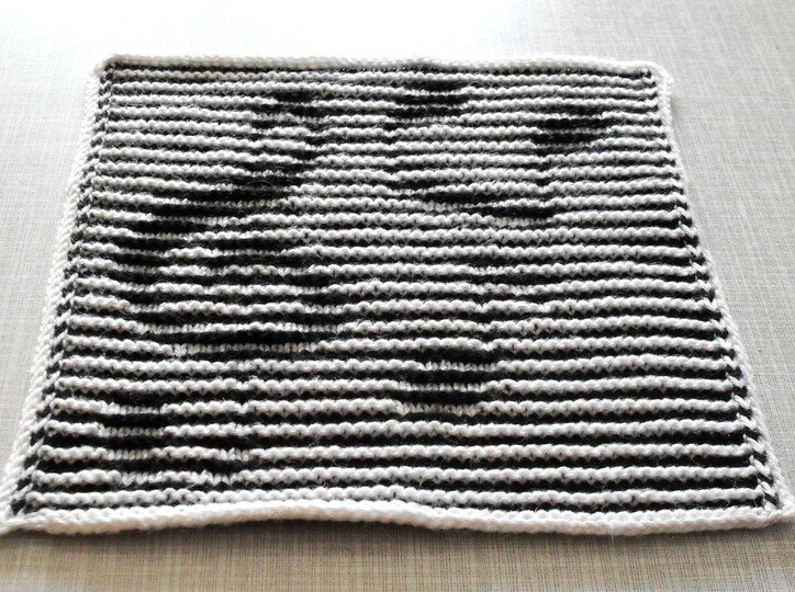 Musik - Noten in Schattenstricktechnik