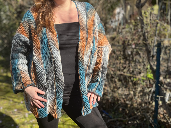 Häkelanleitung Cardigan "Dancing Leaves"