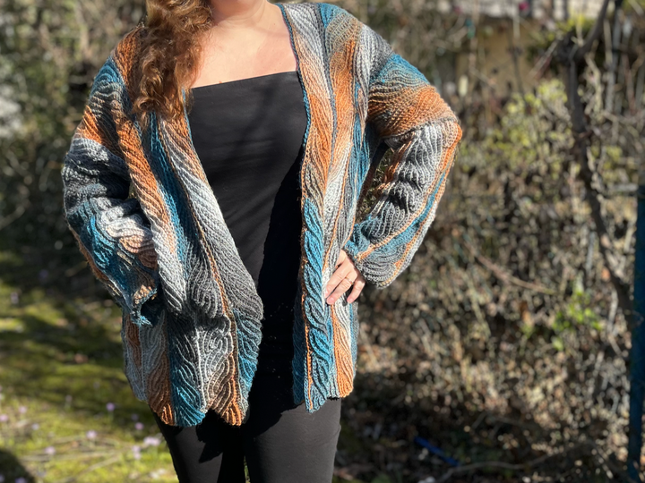 Häkelanleitung Cardigan "Dancing Leaves"