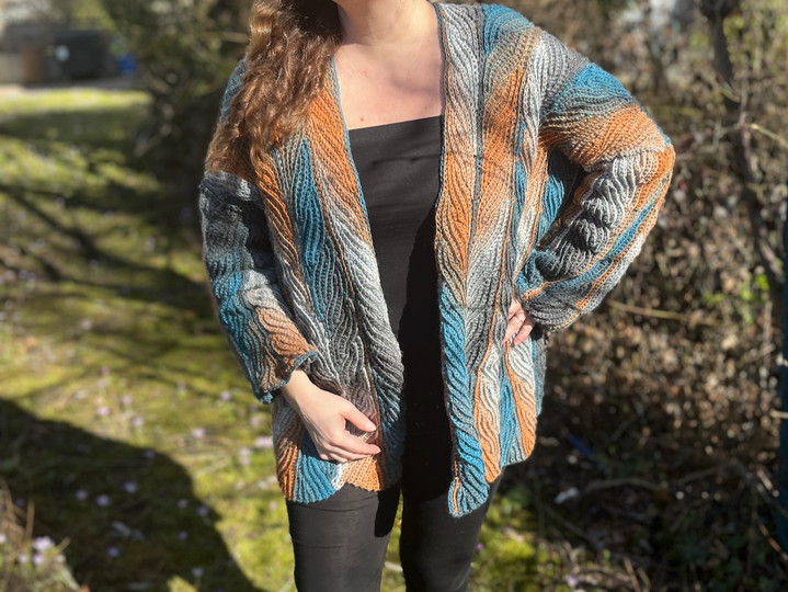 Häkelanleitung Cardigan "Dancing Leaves"