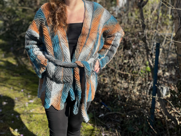 Häkelanleitung Cardigan "Dancing Leaves"