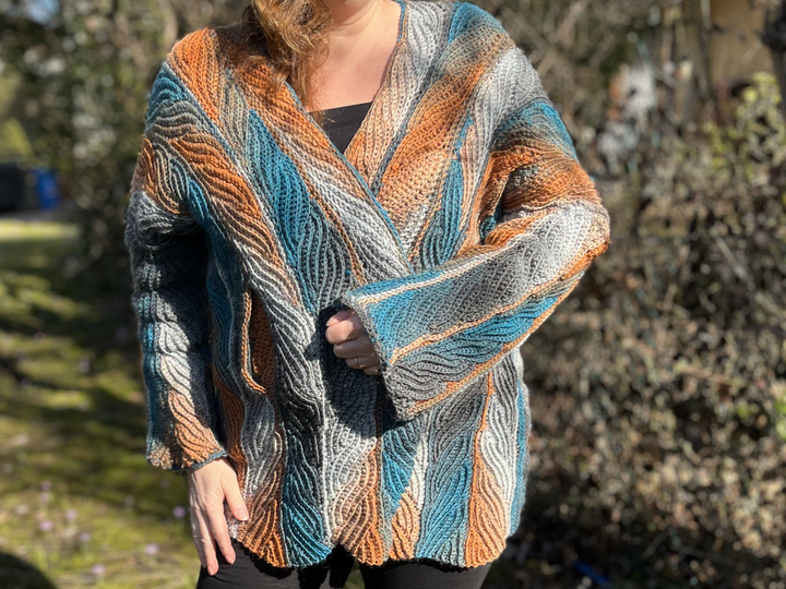 Häkelanleitung Cardigan "Dancing Leaves"