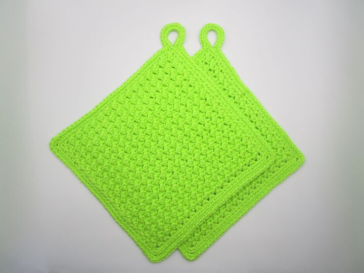 Topflappen "Frühling" einfach & doppelt gehäkelt