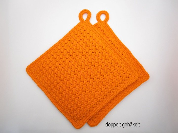 Topflappen "Frühling" einfach & doppelt gehäkelt