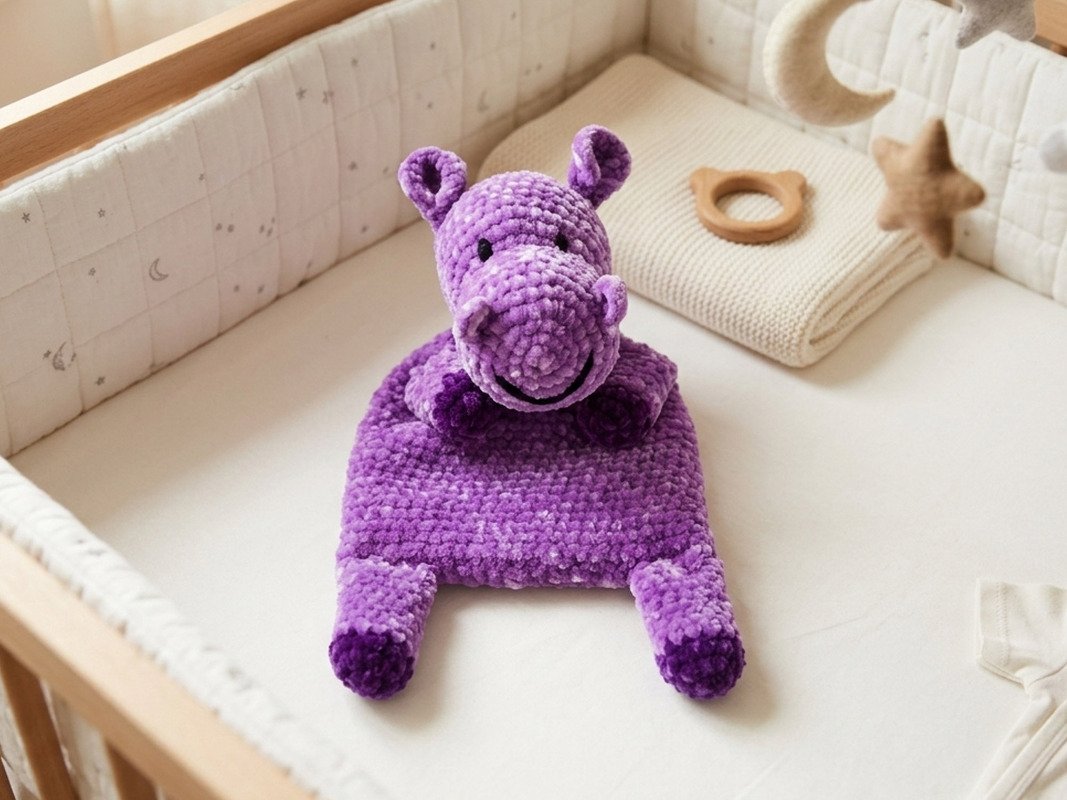 Crochet Pattern "Happy Hippo" Cuddle Cloth – The Cozy Companion