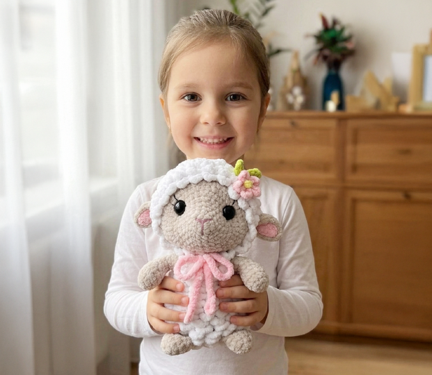 Amigurumi Lamm Häkelanleitung, Schaf Kuscheltier, PDF Anleitung.