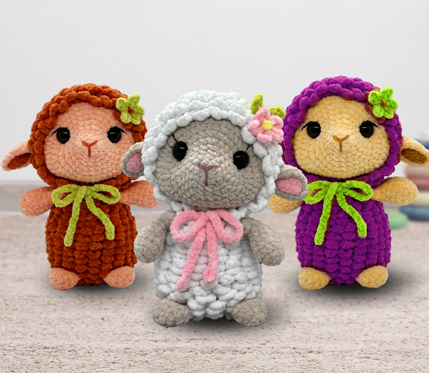 Amigurumi Lamm Häkelanleitung, Schaf Kuscheltier, PDF Anleitung.