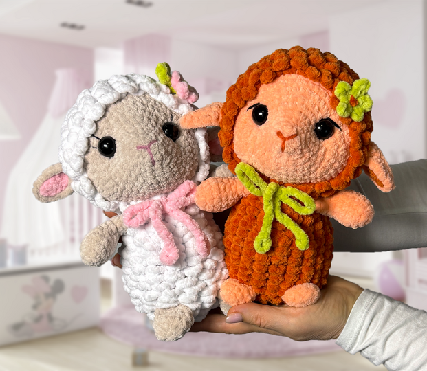 Amigurumi Lamm Häkelanleitung, Schaf Kuscheltier, PDF Anleitung.