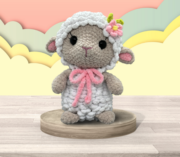 The Lamb Crochet Pattern, Amigurumi Sheep Toy. PDF tutorial.