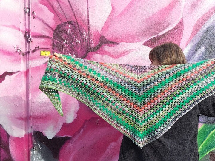 Anleitung, REGRANNY shawl, Grannyshawl, Häkelanleitung