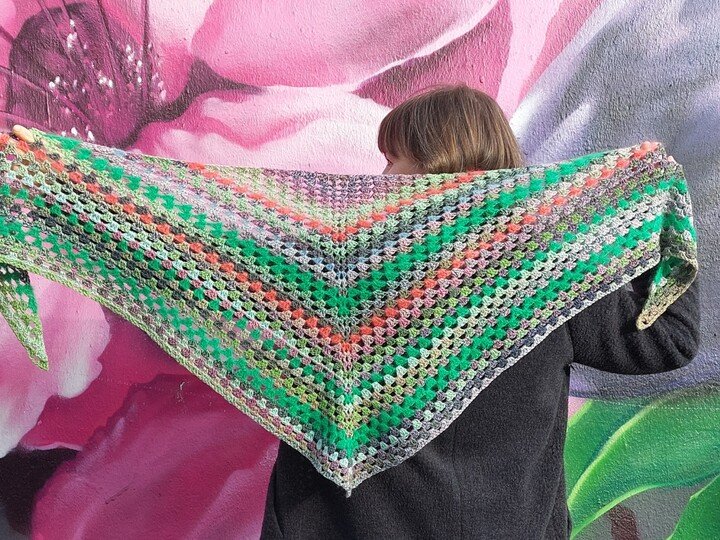 Anleitung, REGRANNY shawl, Grannyshawl, Häkelanleitung
