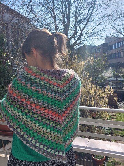 Anleitung, REGRANNY shawl, Grannyshawl, Häkelanleitung