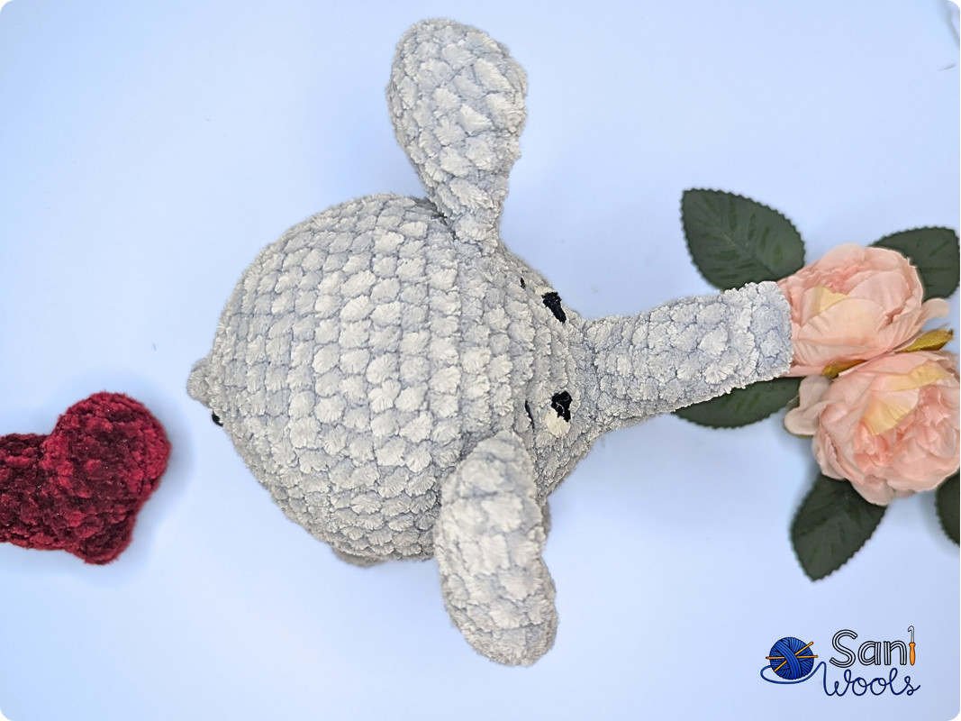 Häkelanleitung Ball-Elefant Ebo – Amigurumi Elefant No-Sew, 15 cm - Bild 3