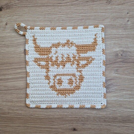 Häkelanleitung Topflappen "Galloway"