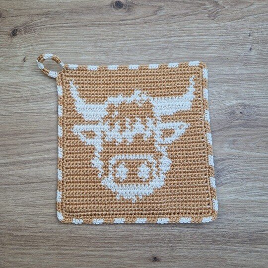 Häkelanleitung Topflappen "Galloway"