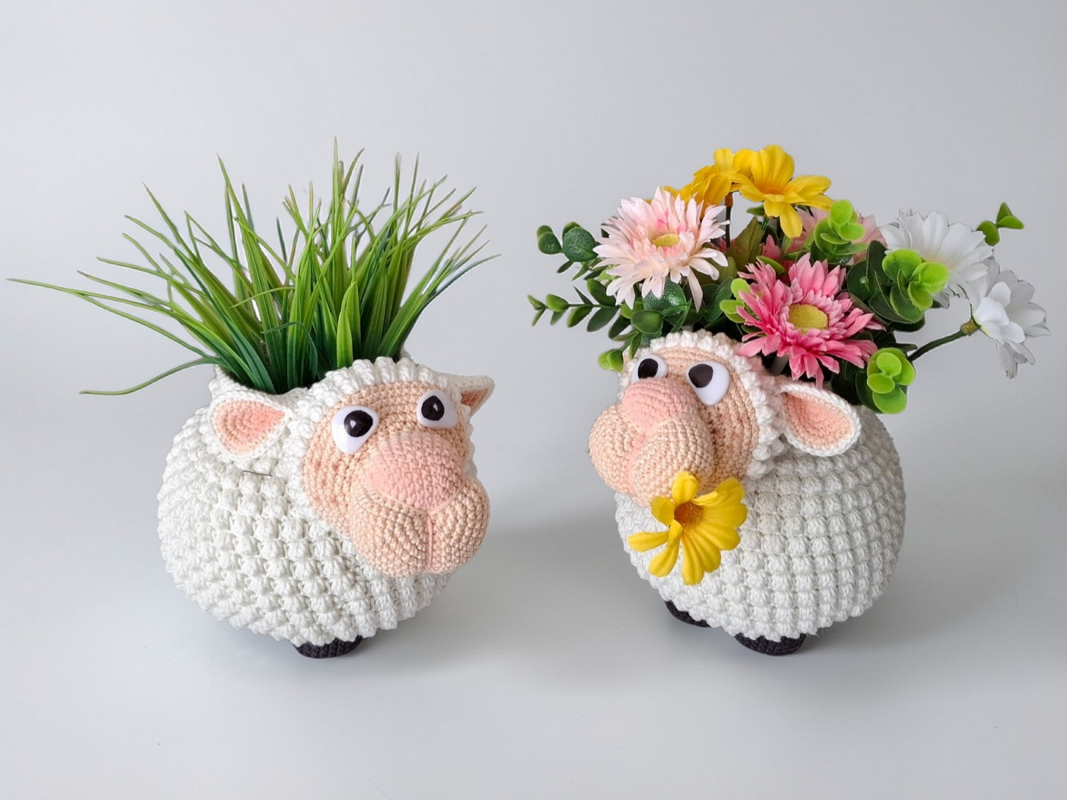 Häkelanleitung  Schaf - Glas