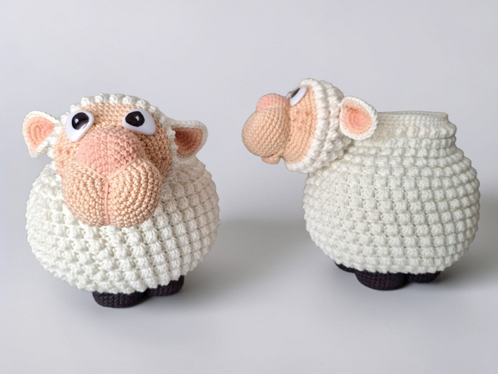 Häkelanleitung  Schaf - Glas