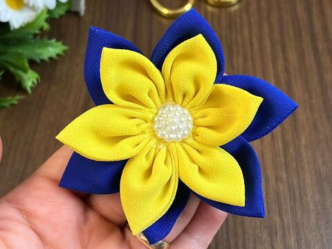 Fabric Flower Hair Clip Sewing Pattern PDF – Petal Blossom