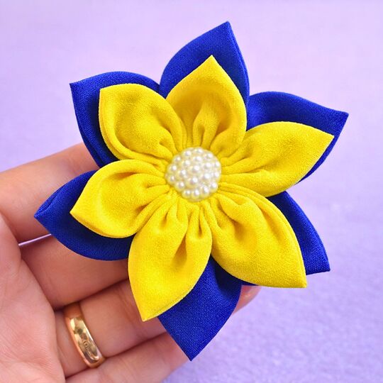 Fabric Flower Hair Clip Sewing Pattern PDF – Petal Blossom
