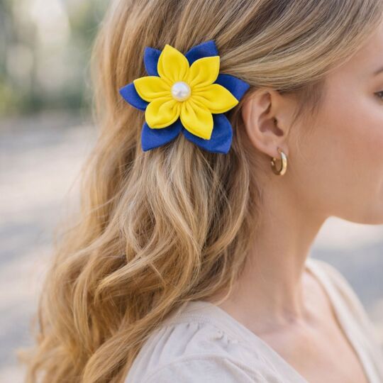 Fabric Flower Hair Clip Sewing Pattern PDF – Petal Blossom