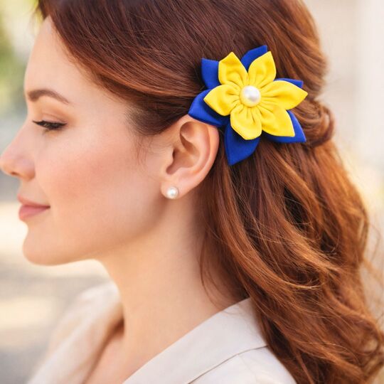 Fabric Flower Hair Clip Sewing Pattern PDF – Petal Blossom