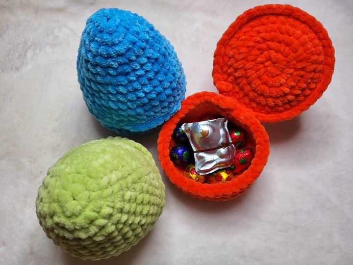 «NaschEi» Häkelanleitung - das befüllbare Klapp-Ei süsse Osterüberraschung