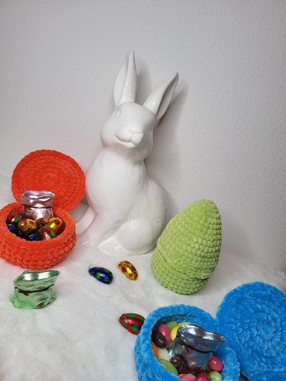 «NaschEi» Häkelanleitung - das befüllbare Klapp-Ei süsse Osterüberraschung