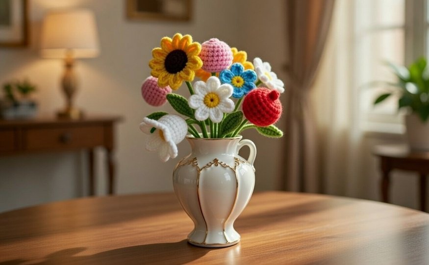 Crochet Flower Bouquet Pattern + Video (English Only) PDF