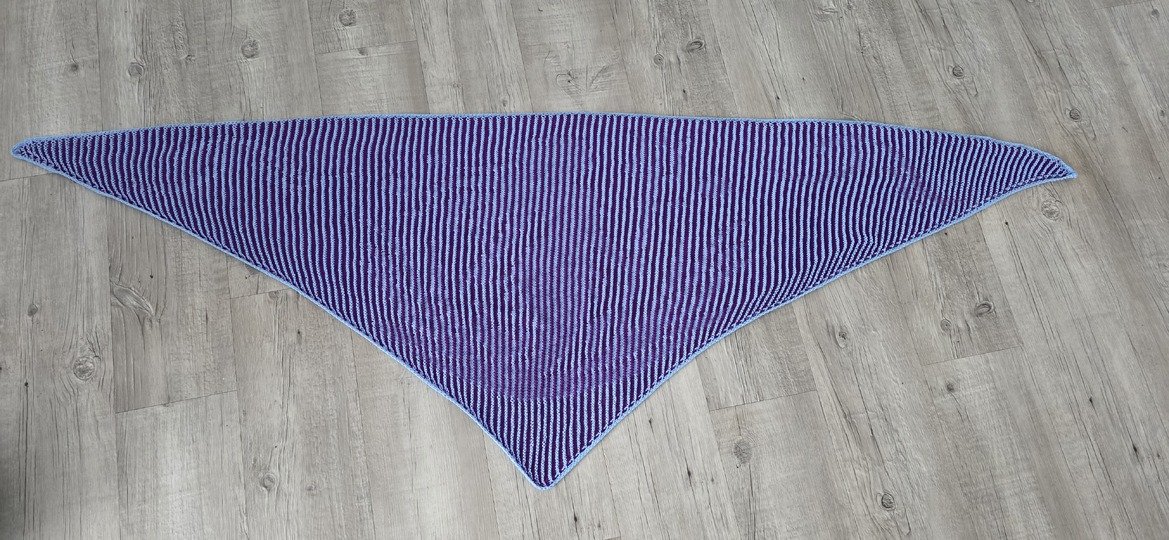 Meerjungfrau, Schattenstricken, Illusionsstricken, Motivtuch